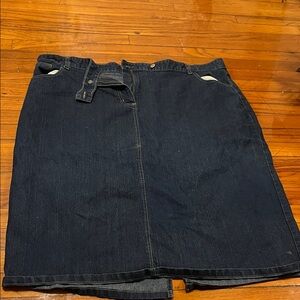 Classic Denim Midi Skirt